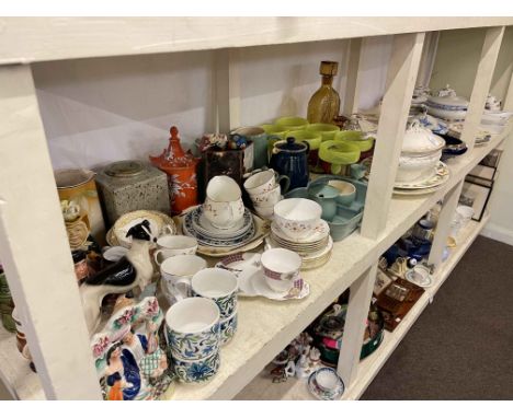 Collection of Royal Worcester Evesham, Denby, Staffordshire, decorative tureens, glass, etc.