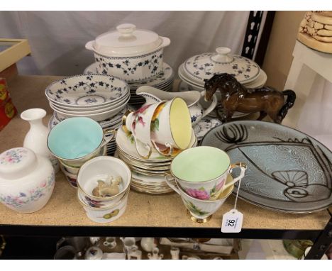 Royal Doulton Yorktown, Poole Aegean plate, Beswick horse, etc.