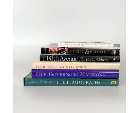 Collection of six hardcover books covering architecture, photography, and history. Included are Flophouse: Life on the Bowery