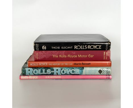 This lot features a collection of five books dedicated to the history and craftsmanship of Rolls-Royce automobiles. Included 