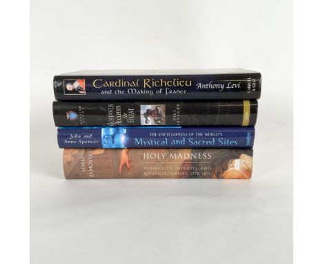 A collection of four hardcover books exploring historical figures, revolutionary movements, and mystical sites. Included are 