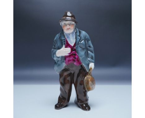 This charming Coalport figurine, Tinker, is a finely crafted porcelain piece that captures the character of a traditional tin