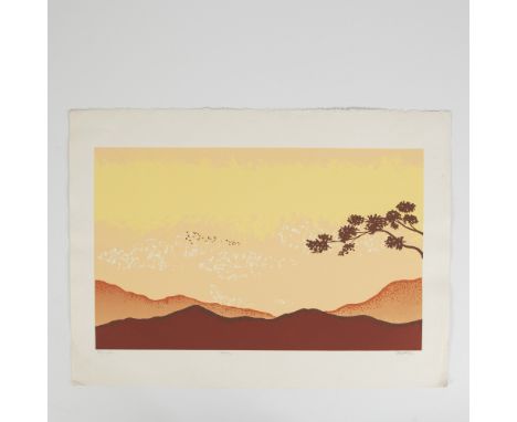 An original serigraph in colors on paper by Jamaican artist Lloyd Van Pitterson. Artists Proof Edition number in graphite on 