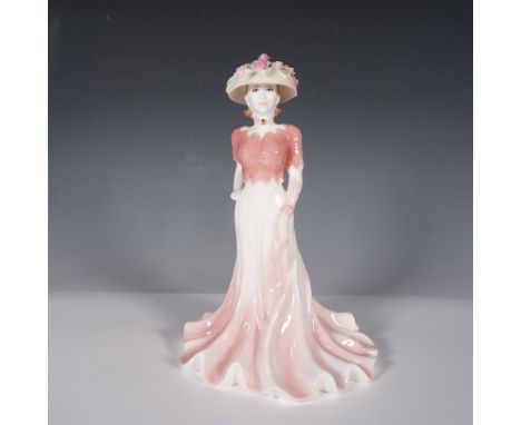 Coalport fine bone china figurine titled Liz, part of the Ladies of Fashion series. This elegant figurine showcases a woman i