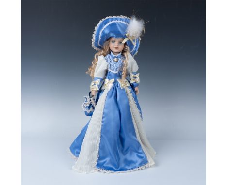 Elegant figure of a young woman wearing a satin hat and modeling an amazing gown embellished with ribboned bows. Rose 1 5000 