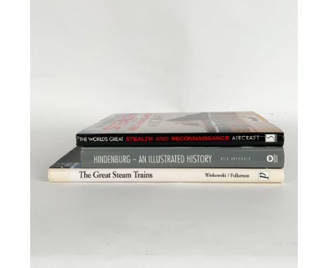 A collection of three hardcover books exploring historical and technological advancements in transportation and aviation. The