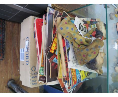 A collection of comics and annuals from the 1970s including Planet of the Apes, Iron Man, The Titans, The Incredible Hulk and