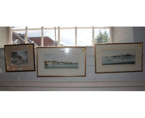 M.C. Alexander Langstone Tide Mill and Bosham Hants Limited edition prints, signed in pencil 13.5cm x 31cm And another print 