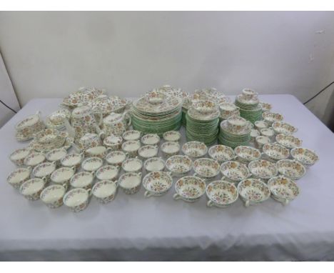 Minton Hadden Hall dinner and tea service to include plates, bowls, serving dishes cups and saucers  (192)