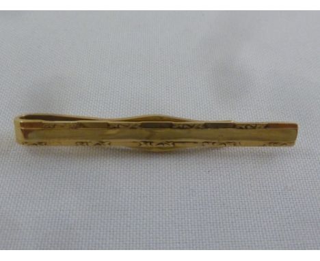 9ct gold tie clip, approx total weight 6.4g