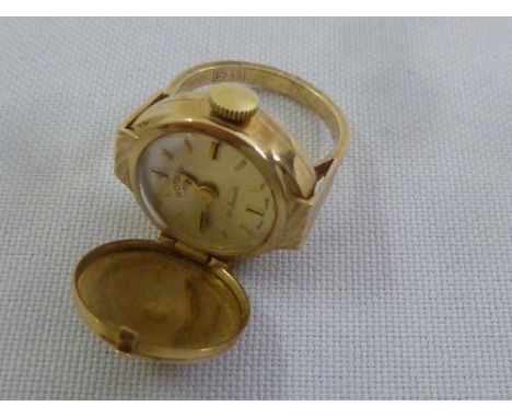 Rotary 9ct gold watch ring, approx total weight 7.8g