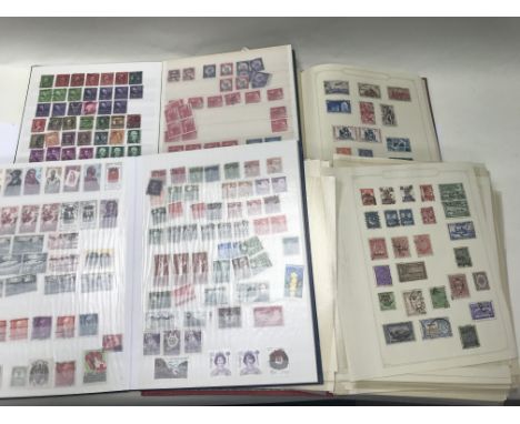 Four stamp albums of GB and commonwealth stamps.