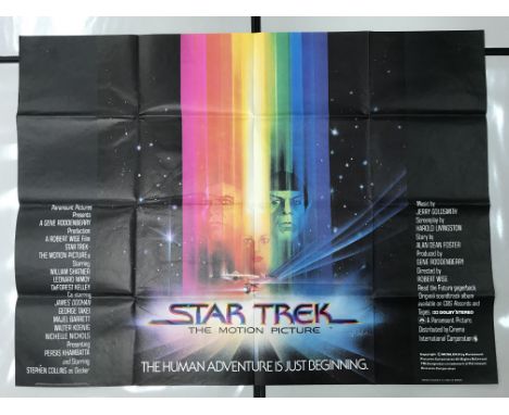 An original UK quad poster for the first entry of the Star Trek film franchise from 1979, 'Star Trek: The Motion Picture'. Fo