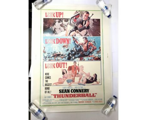 An original US 1-sheet for the first of the big budget Bond films, 'Thunderball' (1965). The poster is rolled, linen backed a