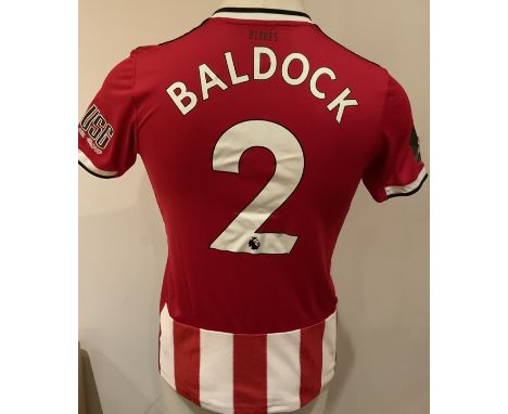 Sheffield United 2020 - 2021 Match Worn Football Shirt: Red and white short sleeve shirt with Black Lives badge to sleeve. Ba