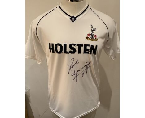 Tottenham 1991 FA Cup Final + Semi Final Signed Replica Shirt: White Holsten shirt signed to front by Gascoigne. COA from rep