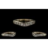 9ct White Gold Contemporary Wishbone Des