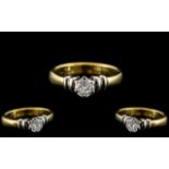 18ct Two Tone Gold Contemporary Design S