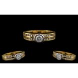 18ct Two Tone Gold Attractive Diamond Se