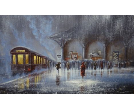 Jeff Rowland (20thC). Right here waiting for you, artist signed limited edition coloured print 44/150, 55cm x 89cm.With Certi