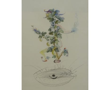 Salvador Dali (1904-1989). Réverence de Groseillier, artist signed limited edition coloured print LXIX/LL, 70cm x 50cm.With C