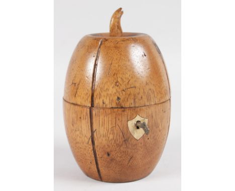 A GOOD MELON TEA CADDY. 7ins high.