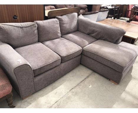 A MODERN GREY 'NEXT' UPHOLSTERED CORNER SOFA 