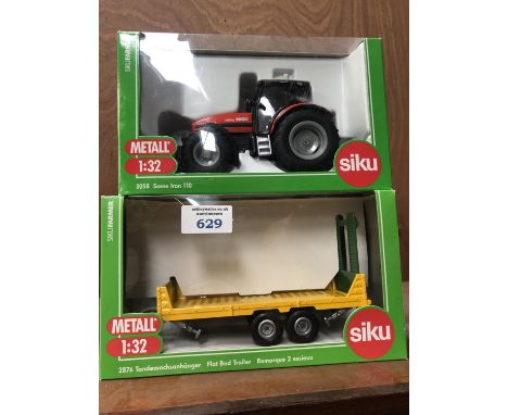 TWO BOXED 1:32 SCALE 'SIKU' ITEMS - TRACTOR 3058 AND TRAILER 2876 