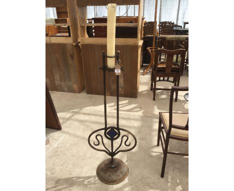A VINTAGE ORNATE CANDLE HOLDER 110CM HIGH 