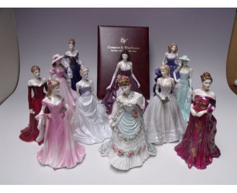 A COLLECTION OF TEN ROYAL WORCESTER 'FIGURINES OF THE YEAR' 1996 - 2005 COMPLETE WITH CERTIFICATES, comprising 'Grace' 1996, 