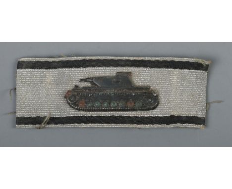 WW2 German Tank Destruction badge in silver  - awarded for single handed destruction of an enemy tank using a hand held weapo