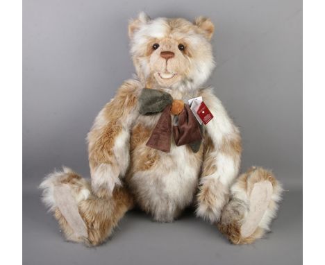 A large Charlie Bears Limited edition jointed teddy bear: Callisto (CB191884) designed by Isabelle Lee with bow and original 