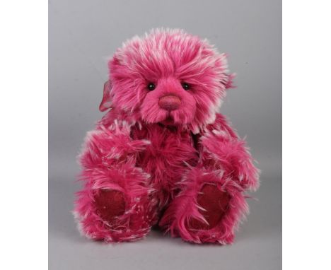 A Charlie Bears jointed teddy bear, Raspbeary Trifle CB631404, exclusively designed by Isabelle Lee. With swing tags and bow.
