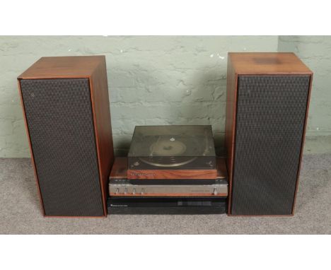 A collection of Bang and Olufsen Hi-fi equipment to include pair of Beovox 1500 speakers, Beogram 1000 record player, Beocord