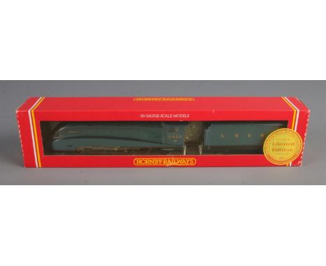 A boxed limited edition Hornby Railways 'Gadwall' 1938-1939 LNER 4-6-2 Locomotive Class A4 00 gauge scale model. Includes cer