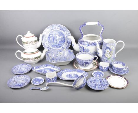 A collection of assorted Spode ceramics to include Blue Room Collection, Italian, Blue Chintz and Christmas Rose.  