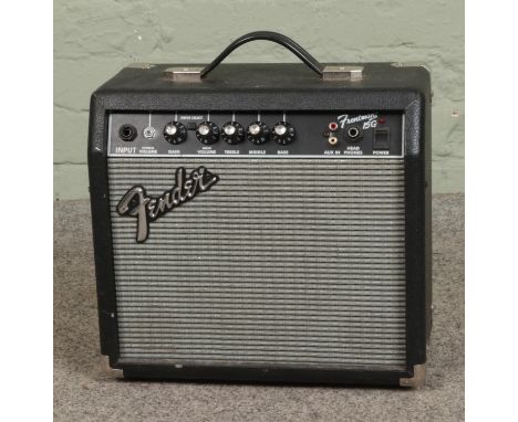 A Fender Frontman 15g amplifier.  