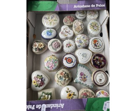 Trinket boxes including Coalport - approx 25 
