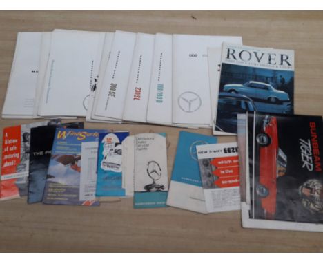 Collection of vintage Mercedes pamphlets, mostly 1960s 