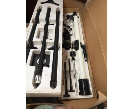 A Refractor telescope with adjustable tripod in box 