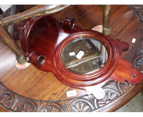 A Victorian mahogany wall mirror. 
