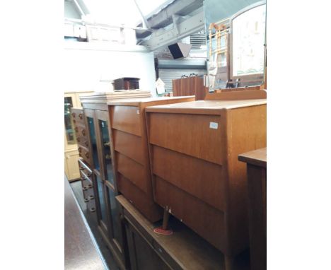 2 small retro side units, one with mirror 