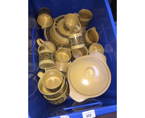 Retro wares including dinner plates, serving dishes, cups and saucers etc - 42 pieces 