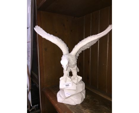 A white eagle model, made in Italy, approx 38cm across wings 