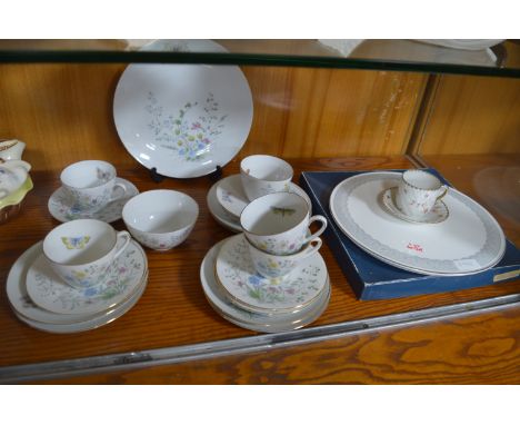 Royal Worcester Cake Plate and a Nineteen Piece Bavarian Tea Set 