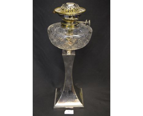 Silver Plated Paraffin Lamp by Hawkesworth &amp; Eyre 