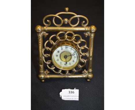 Mantel Clock with Brass Chain Frame 