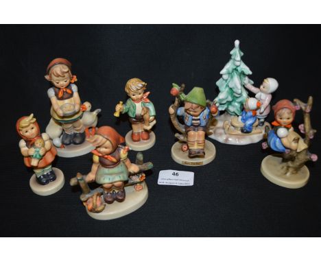 Seven Goebel Figures Including Christmas Tree 