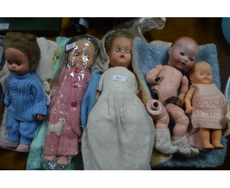 Five Vintage Dolls