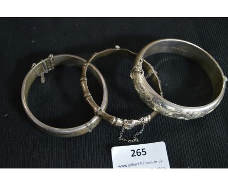 THree Hallmarked Silver Bangles 